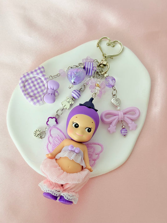 Sonny Angel- Veggie Series - Keychain- EGGPLANT- Authentic