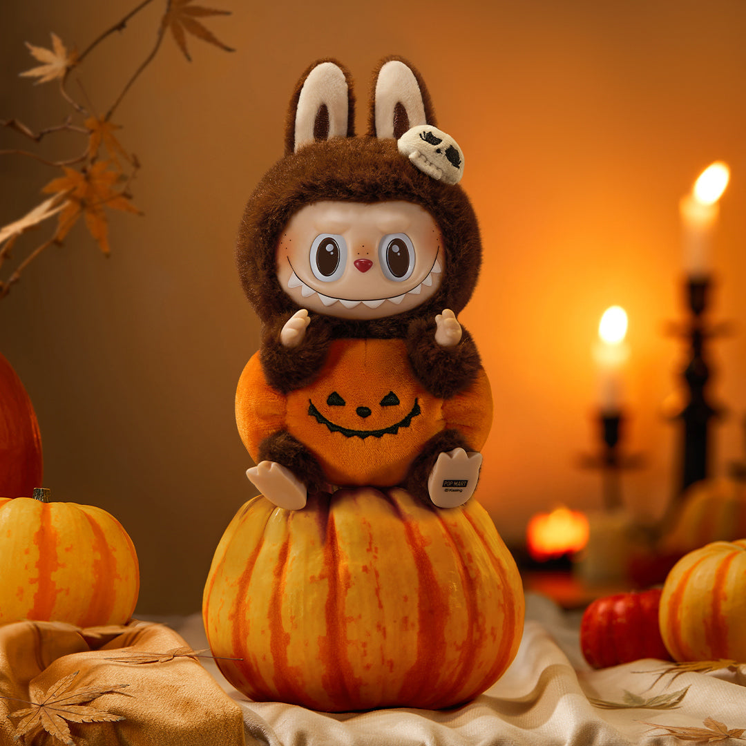 POP MART The Monsters LABUBU Happy Halloween Party Series - Sitting Pumpkin (Exclusive) Pendant