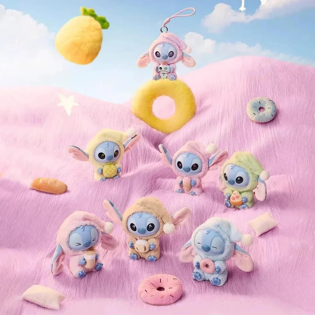 Disney- Stitch Eat Something Before Sleep Series - Vinyl Figure Plush Toy- Blind box