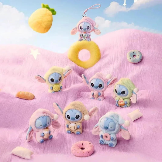 Disney- Stitch Eat Something Before Sleep Series - Vinyl Figure Plush Toy- Blind box
