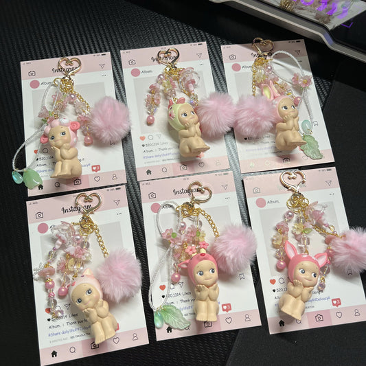 Sonny Angel- Cherry Blossom -HANAMi series -Keychain Parrot