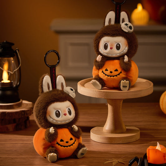 POP MART The Monsters LABUBU Happy Halloween Party Series - Sitting Pumpkin  (Exclusive) Pendant