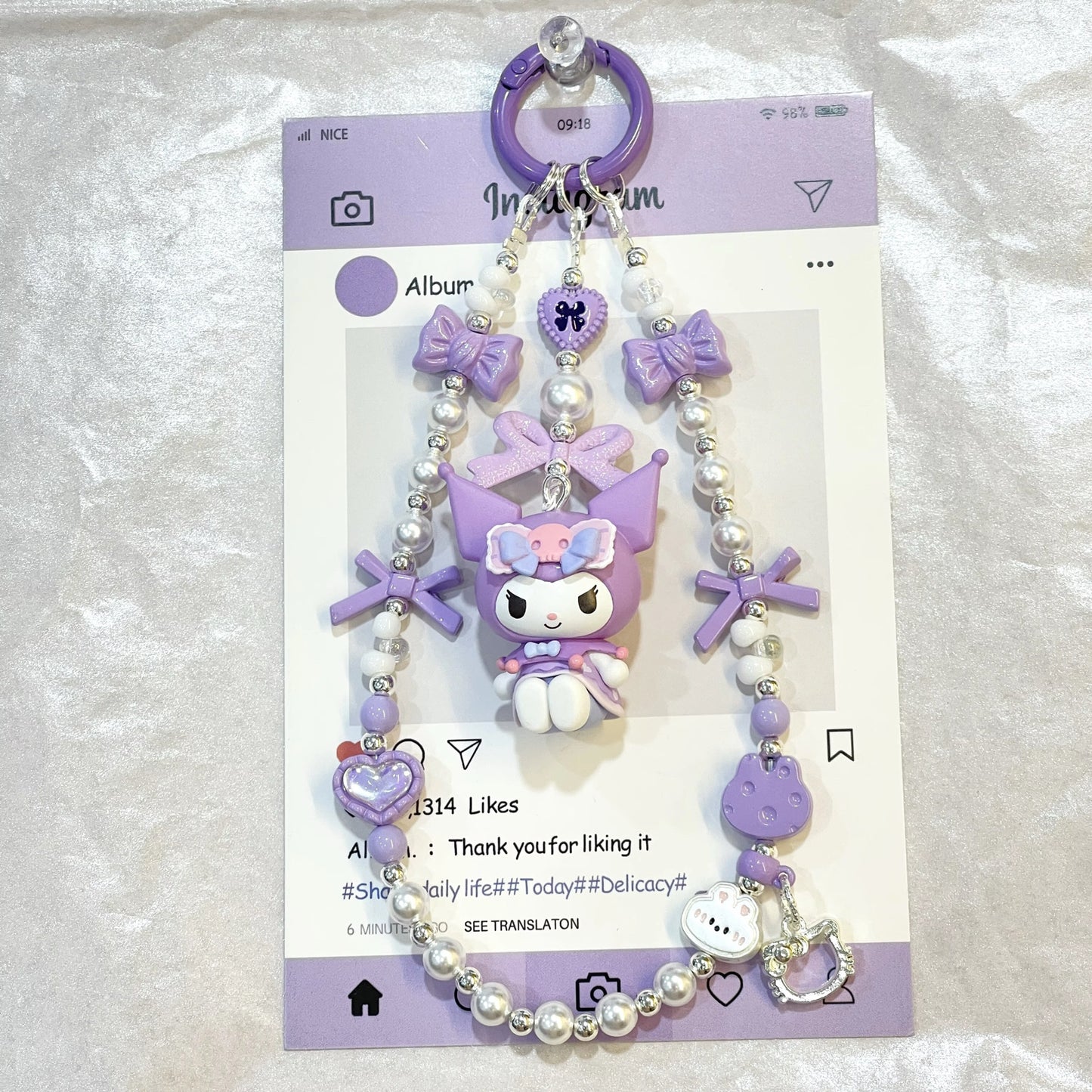 Authentic Sanrio characters - Kuromi- Keychain