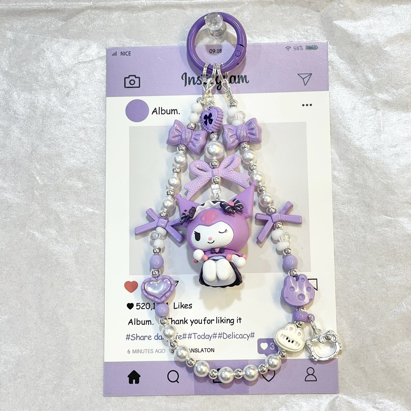 Authentic Sanrio characters - Kuromi- Keychain
